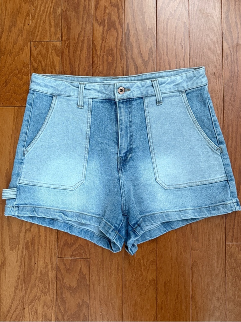 Re Generation High Rise Carpenter Denim Jean Shorts 13/31